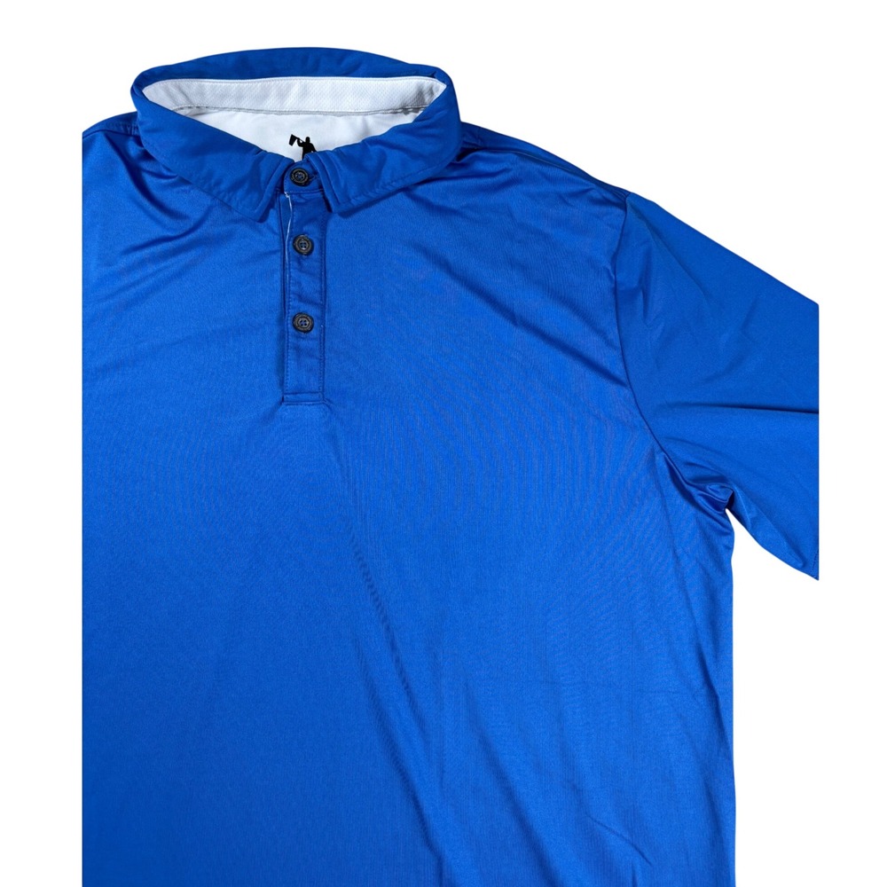 AndersonOrd Performance Golf Polo Shirt Mens Large Royal Blue Short Sleeve L
